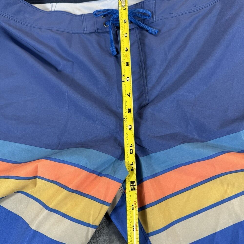 Patagonia Sz 42 Hydropeak 18’ Boardshorts Santa Cruz Stripe Superior Blue NWOT - Picture 15 of 16